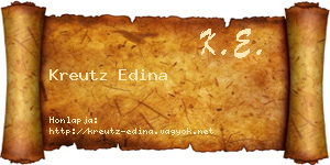 Kreutz Edina névjegykártya