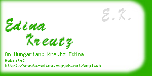edina kreutz business card